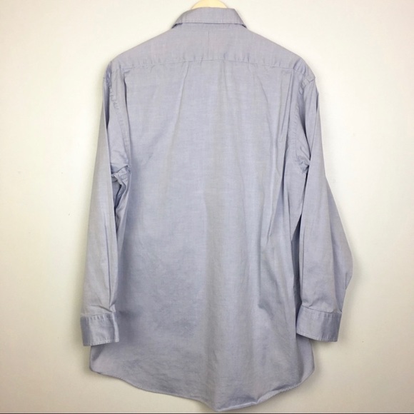 Club Room Mens Size 16.5/33 Pin Point Oxford Long Sleeve Button Down Dress Shirt - Picture 7 of 7
